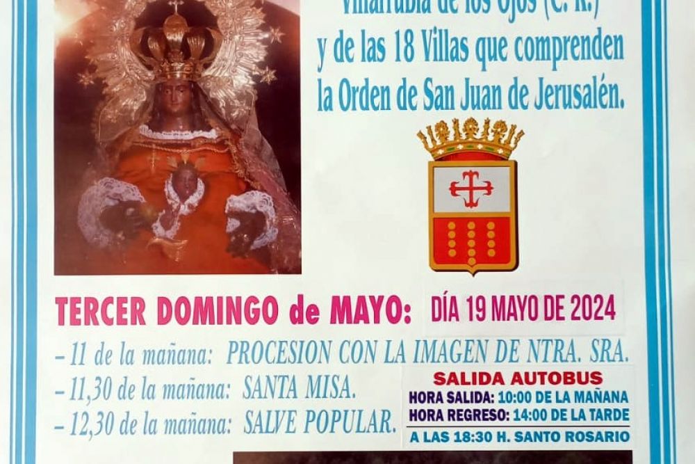 "Imagen ofrecida por la Archicofradía Virgen de la Sierra"